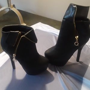 Black and Gold Heels